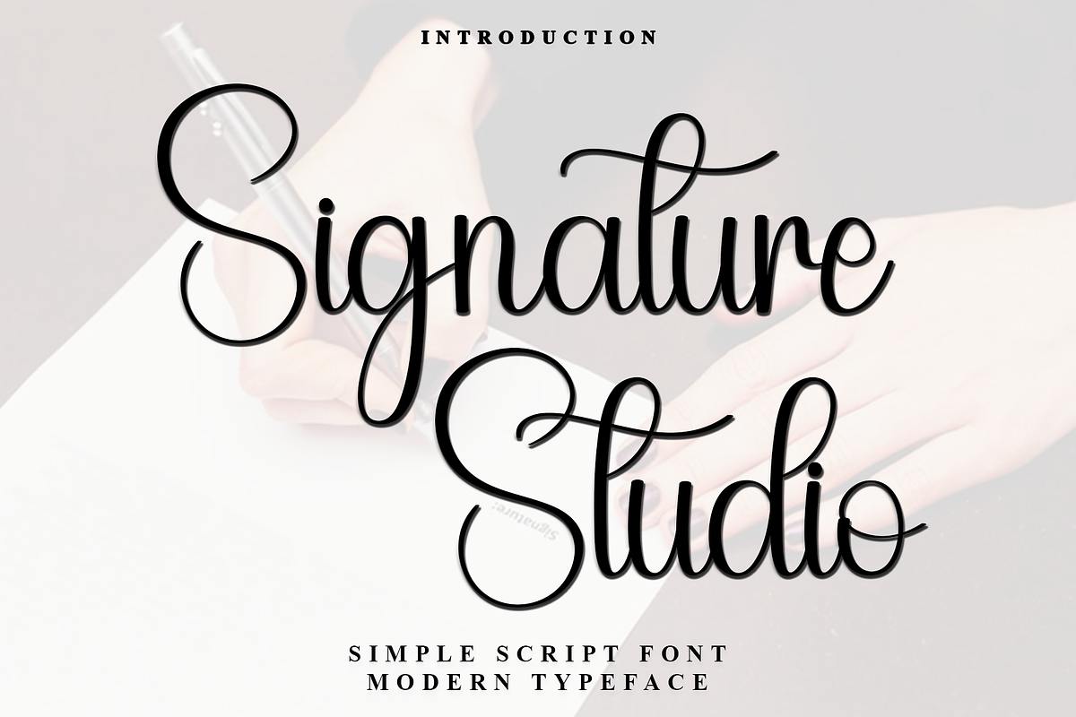 Signature Studio, a Handwritten Font by InermediaSTUDIO (Photo 1 of 8)