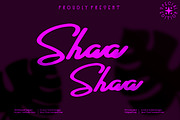 Shaa Shaa - Script style font, a Script Font by mahstudios (Thumbnail 1 of 8)
