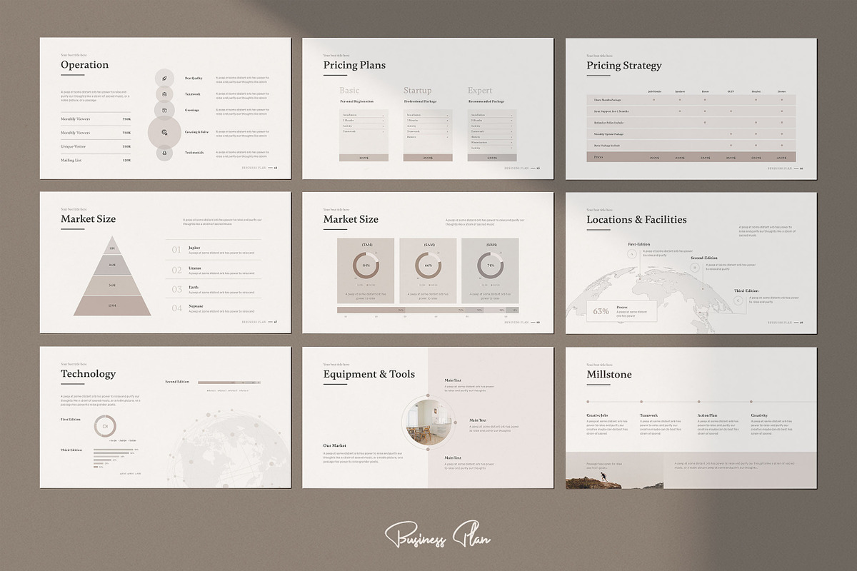 Business Plan Presentation Template, a Presentation Template by SlideCo (Photo 11 of 16)