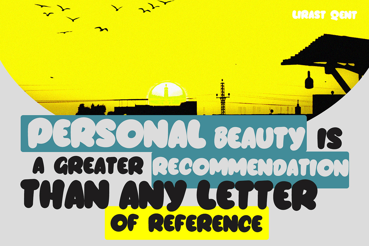 Lirast Qent Handmade Bubble Display, a Handwritten Font by Maulana Creative (Photo 5 of 7)
