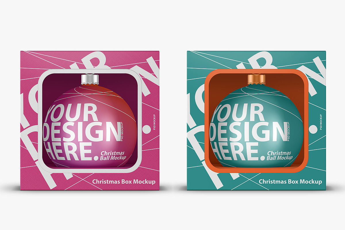 Christmas Ball Mockup rope and Box, a Merchandise Mockup by GreatFruit (Photo 4 of 7)