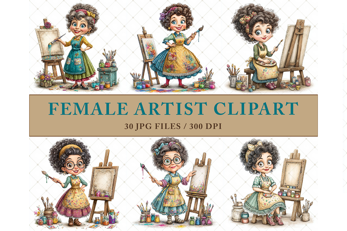 Artist Clipart JPG, a Person Illustration by Memories By Lea (Photo 3 of 19)