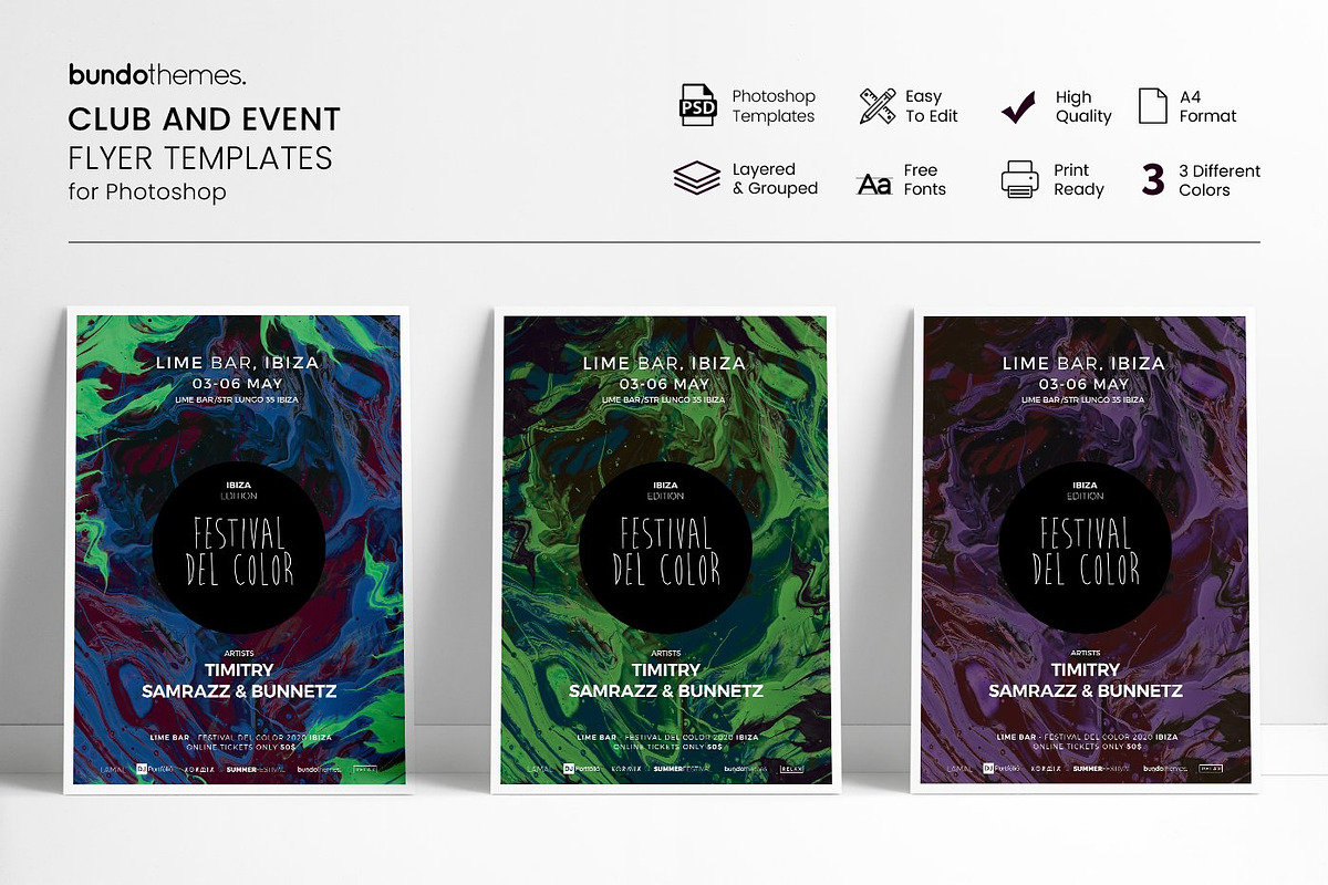 18 Eye-Catching Event Flyer Bundle, a Flyer Template by Bundo Themes (Photo 6 of 22)