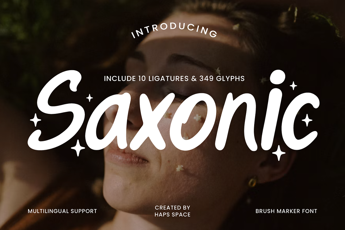 Saxonic Brush Maker, a Handwritten Font by Haps Space (Photo 1 of 10)