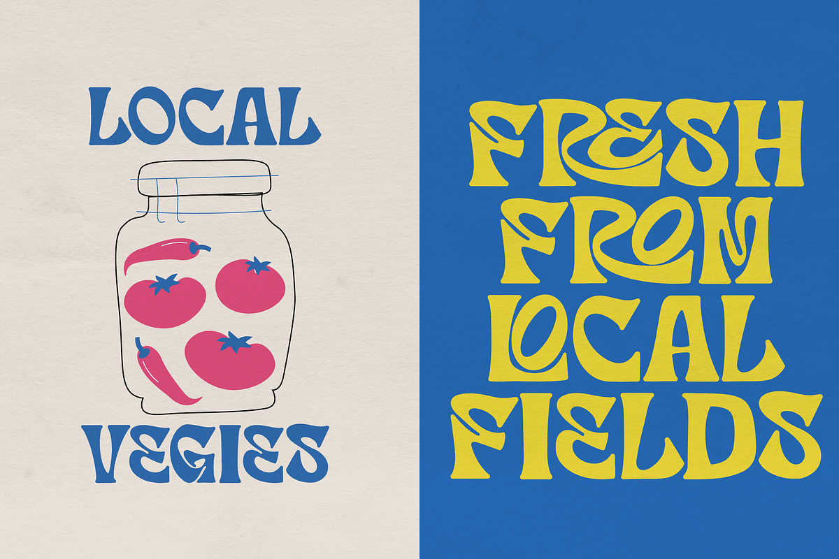 Chonka Muchas | Hand Drawn Groovy, a Handwritten Font by gracetype_studio (Photo 5 of 12)