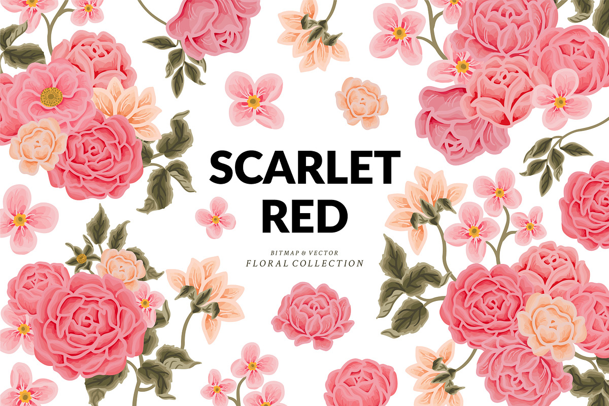 SCARLET RED - Flower Collection, an Object Graphic by Artflorara (Photo 1 of 12)