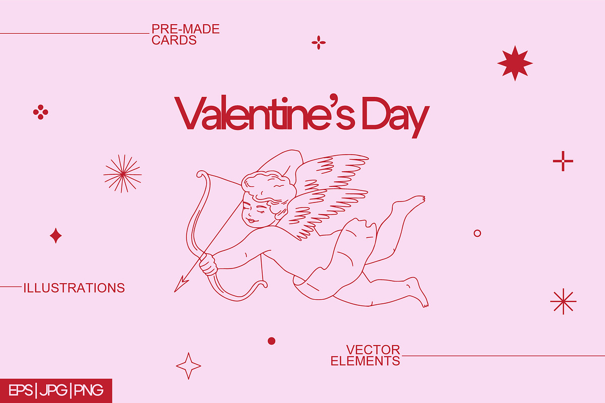 Valentine's Day: cards, illustration, a Seasonal Illustration by Lena Nikolaeva (Photo 1 of 14)