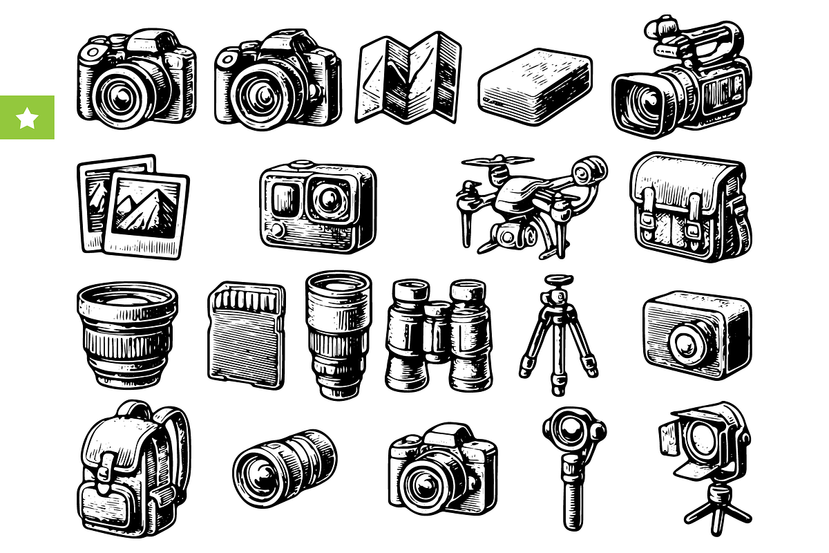 Vintage Photography Equipment, an Object Graphic by RT Studio (Photo 1 of 4)