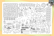 Dinosaur coloring activity play mats, an Education Illustration by Lexi Claus (Thumbnail 3 of 6)