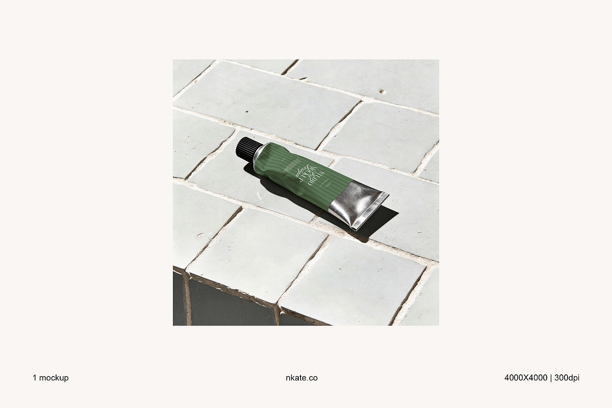 Metallic Cosmetic Tube Mockup, a Packaging Mockup by nkate (Photo 2 of 5)