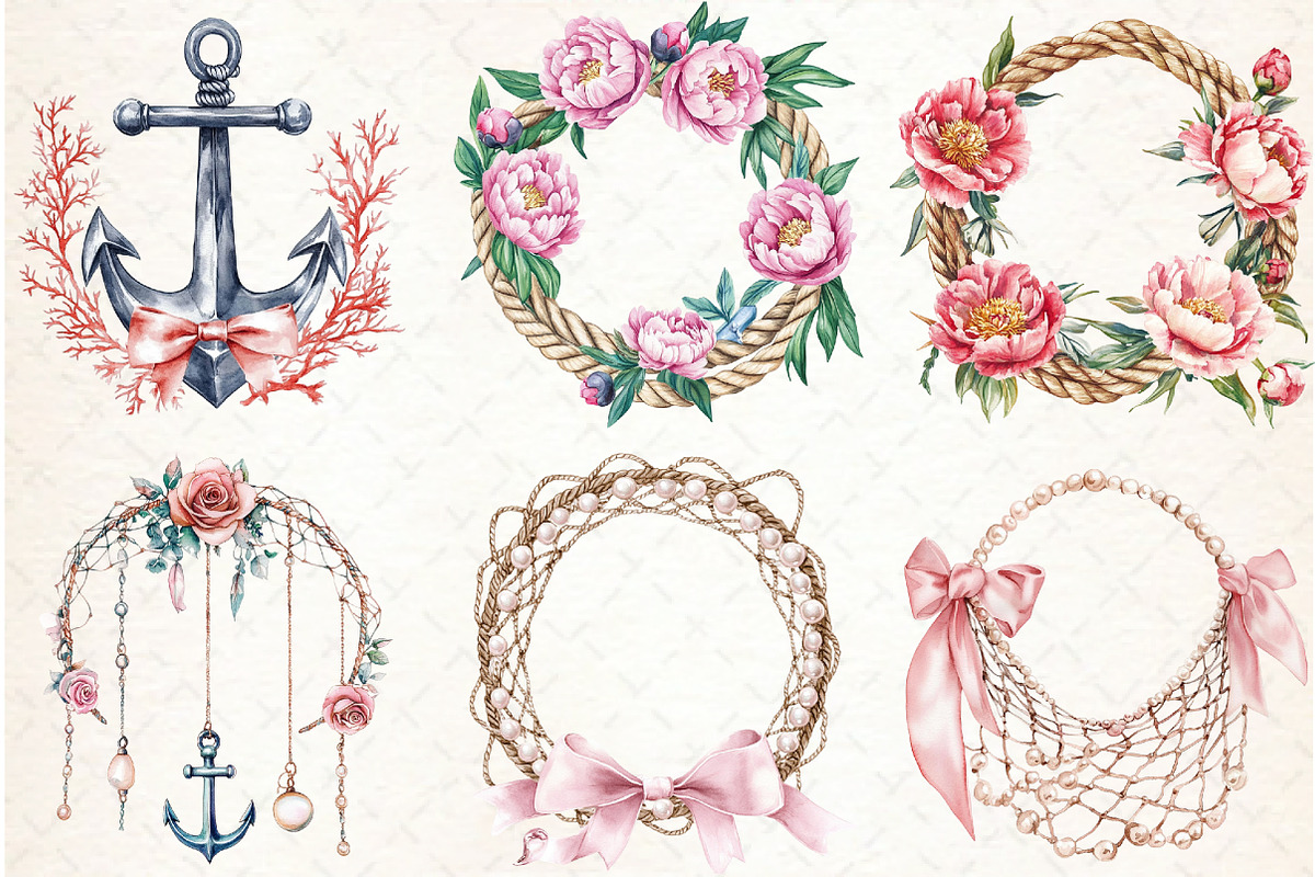 Coquette Coastal Fisherman Frame, an Illustration by Libby Wishes (Photo 10 of 12)