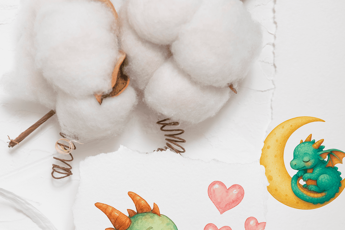 Cute Baby Dragon Clipart Set, a Decorative Illustration by Pati Charm Studio (Photo 8 of 8)