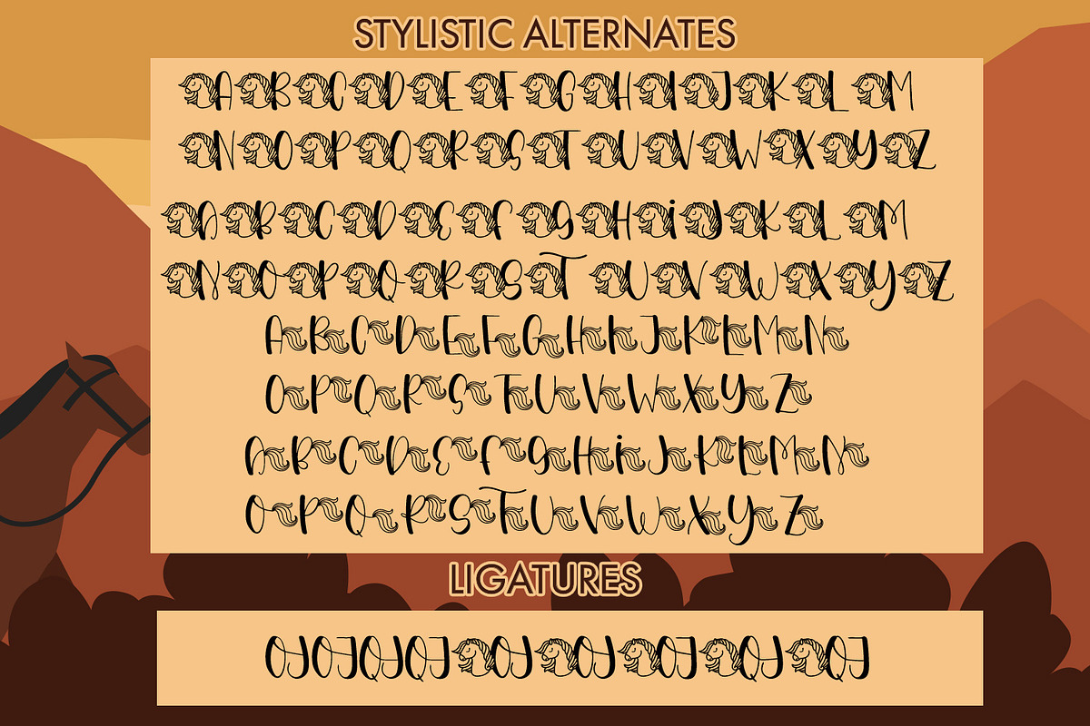 Dakota A Horse Font, a Handwritten Font by Freeling Design House (Photo 3 of 6)
