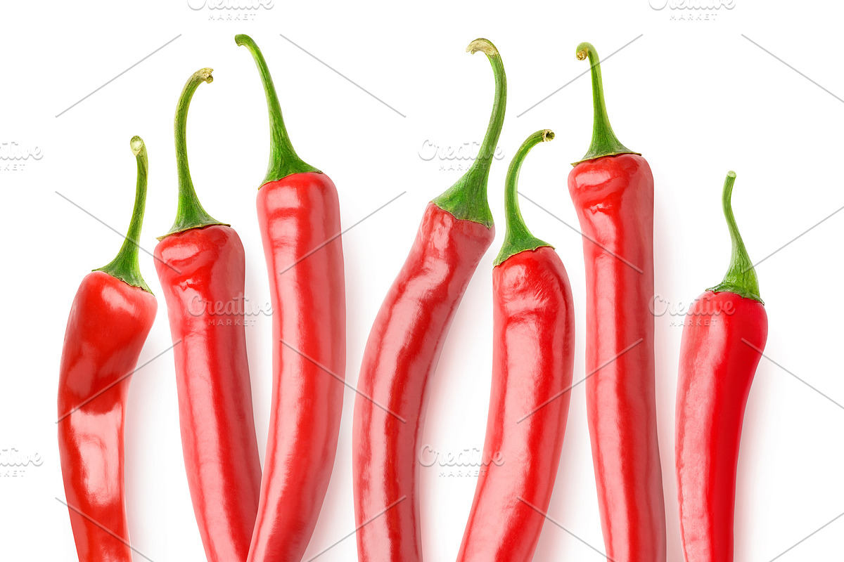 Red peppers in a row, an Object Graphic by Fruits+Veggies (Photo 1 of 3)