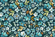Blue, teal, green, rust and ochre, a Pattern Graphic by Anya-D (Thumbnail 2 of 7)