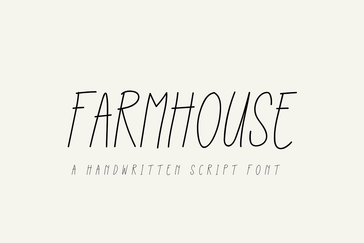 Farmhouse Handwritten Font, a Script Font by Sofia Skoog (Photo 1 of 11)
