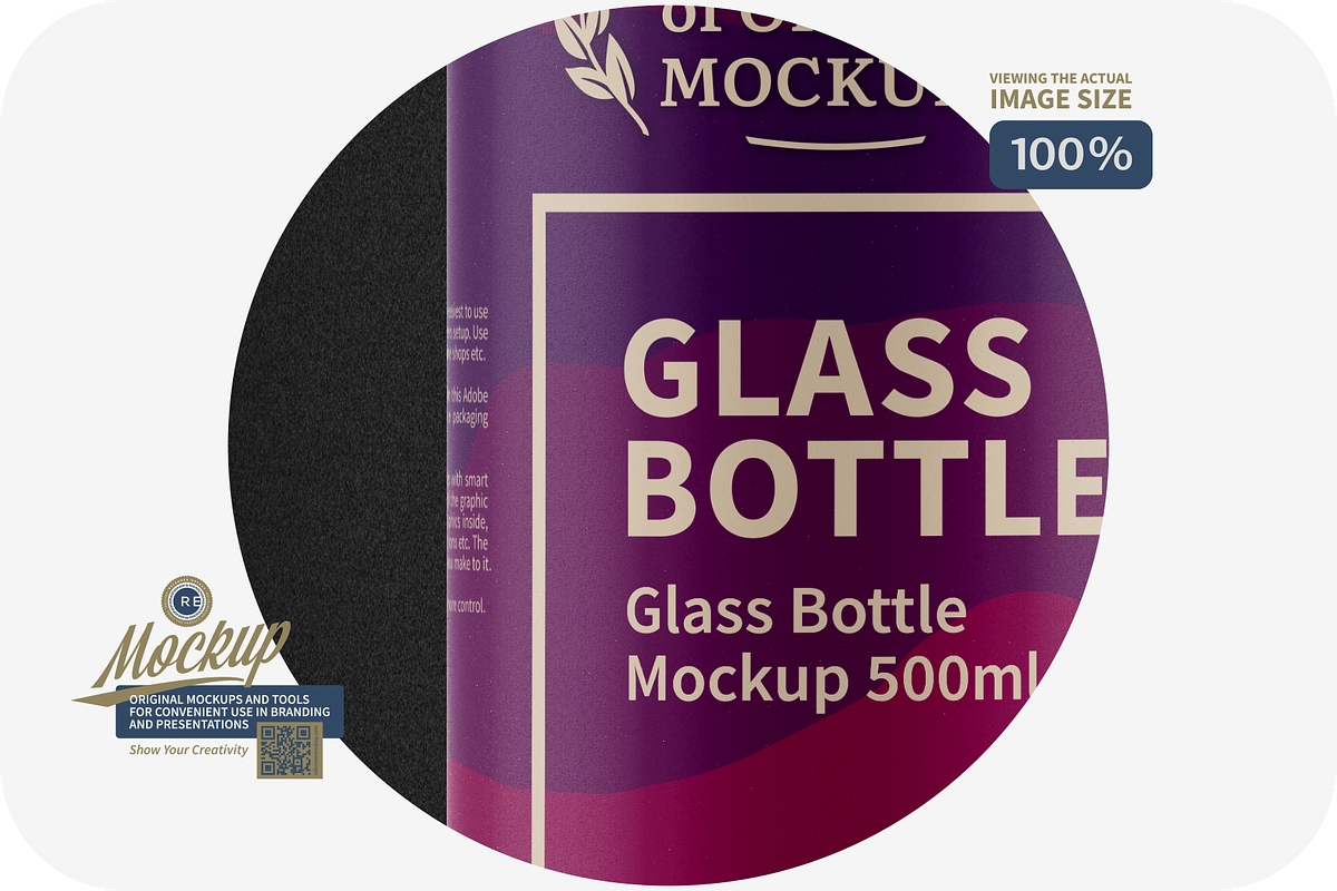 Glass Bottle Mockup, a Packaging Mockup by Reformer Mockup (Photo 4 of 6)