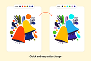 Blusty Christmas Illustrations, a Seasonal Illustration by Welovegraphics (Thumbnail 3 of 7)
