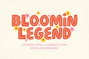 Blooming Legend Layered Font, a Font by ReveryWorks (Thumbnail 1 of 12)