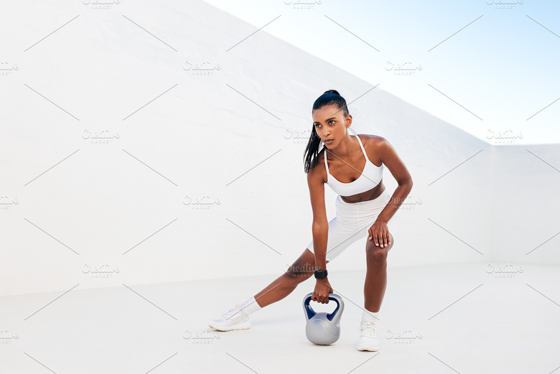 Full length of slim woman exercising, a Sports & Recreation Photo by Artem Varnitsin