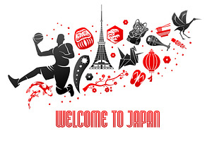 Vector illustration Japanese symbol