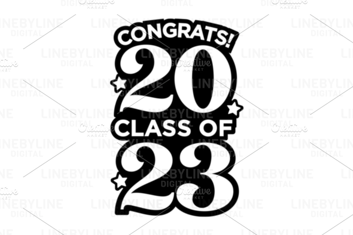 Congrats Class of 2023 Vector Sign, an Object Illustration by LineByLine