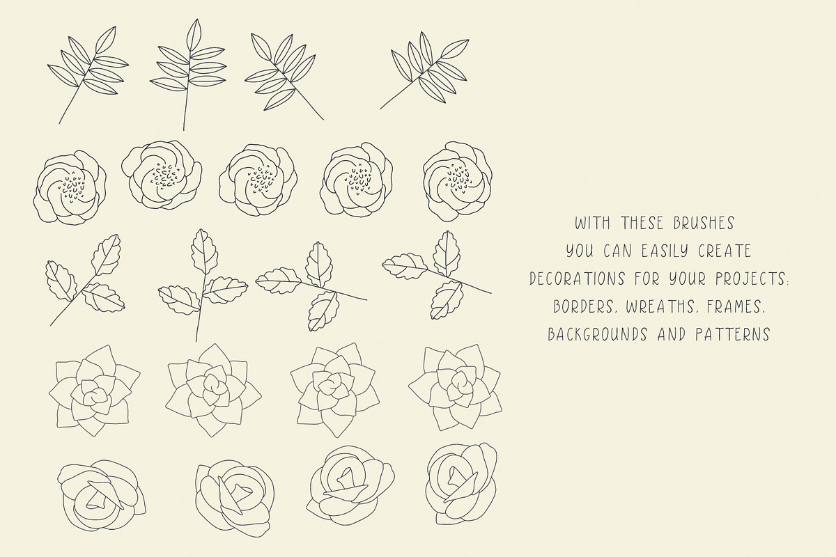 Procreate Floral Brushes, a Brush Add-On by Little Nordic Atelier (Photo 4 of 5)