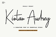 Kintan Audrey, a Script Font by Essentials Studio (Thumbnail 1 of 8)