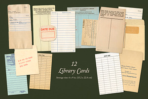 50 Vintage Library Ephemera