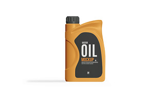 Motor Oil Bottle Mockup