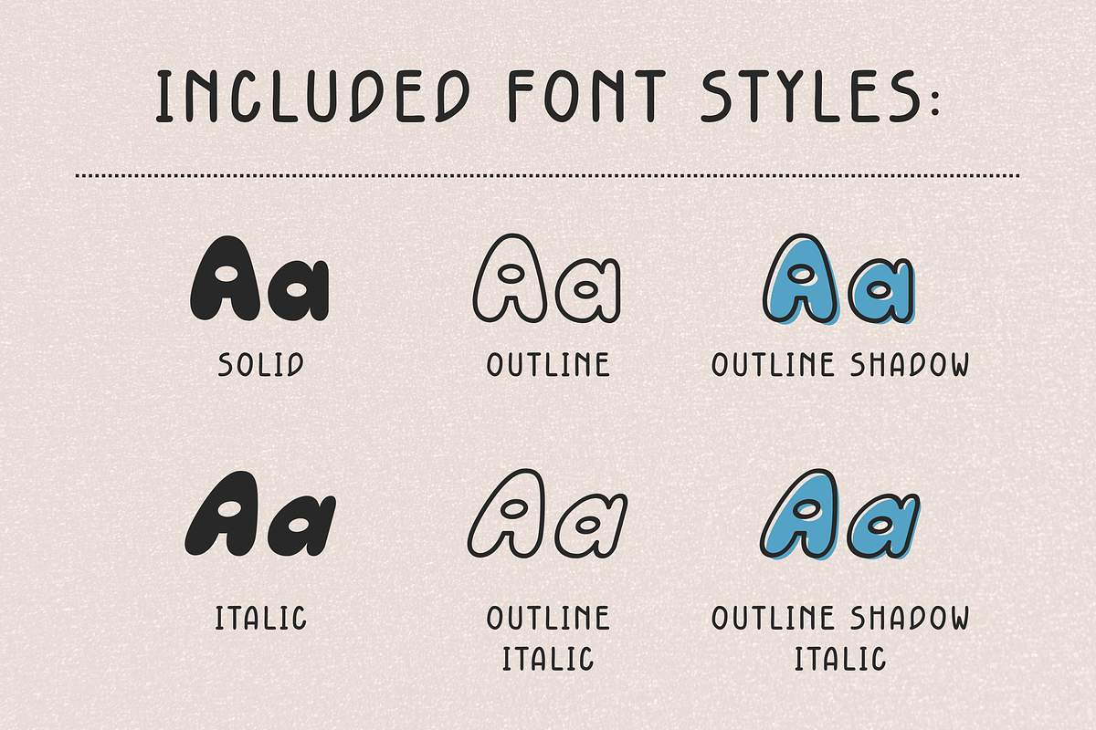 Retro bubble font - Chubby Soda, a Handwritten Font by ZoloDesignHub (Photo 3 of 9)