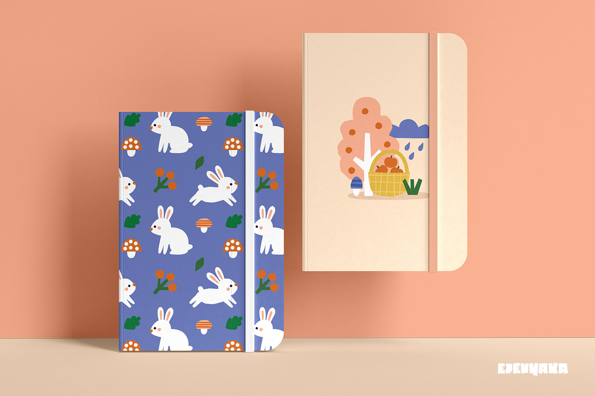 Hello Autumn. Clipart & Patterns, an Animal Illustration by Ejevyaka (Photo 6 of 9)