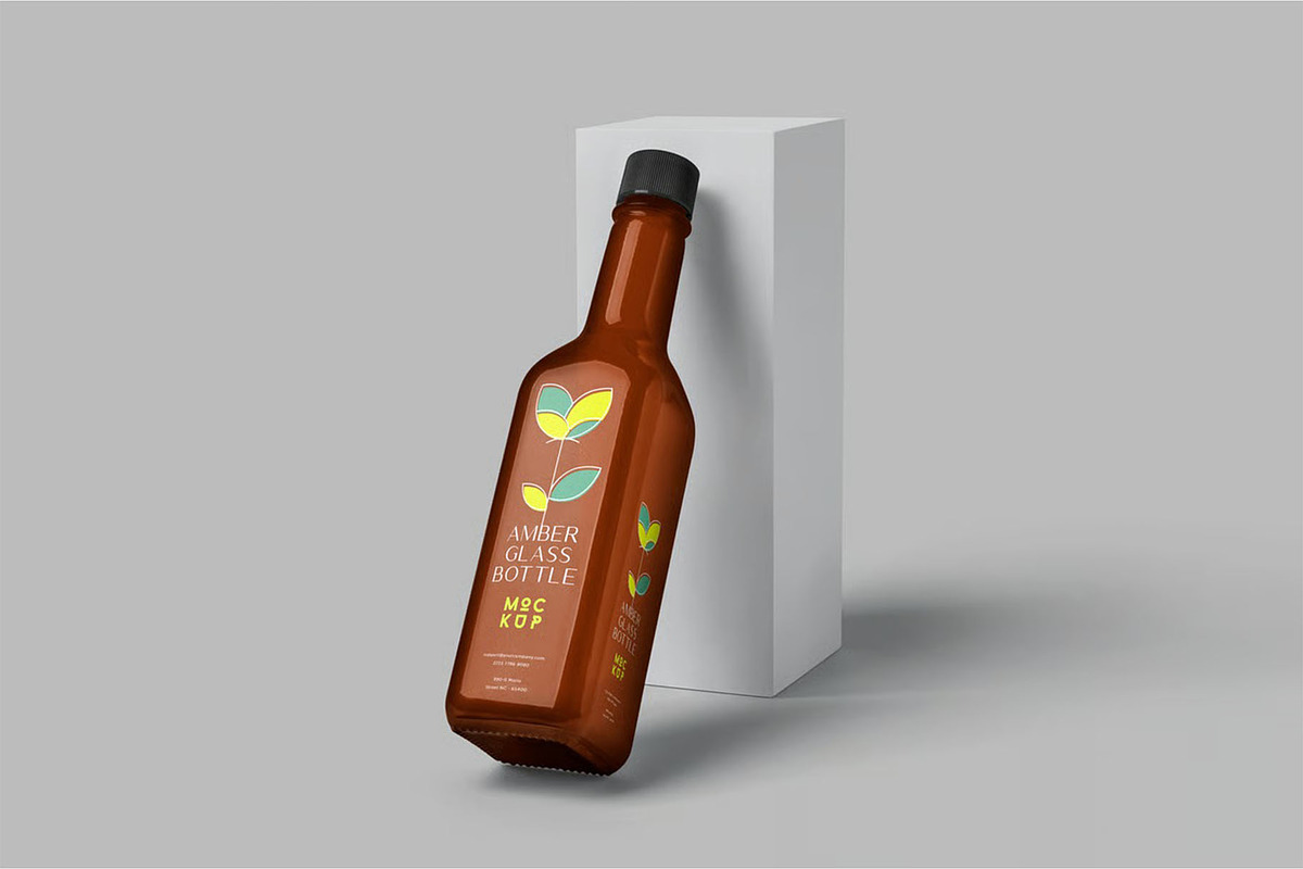 Amber Olive Oil Bottle Mockups, a Product Mockup by megostudi0 (Photo 7 of 7)