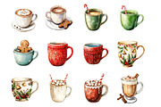 Christmas Coffee Clipart, an Illustration by Design Market (Thumbnail 3 of 4)