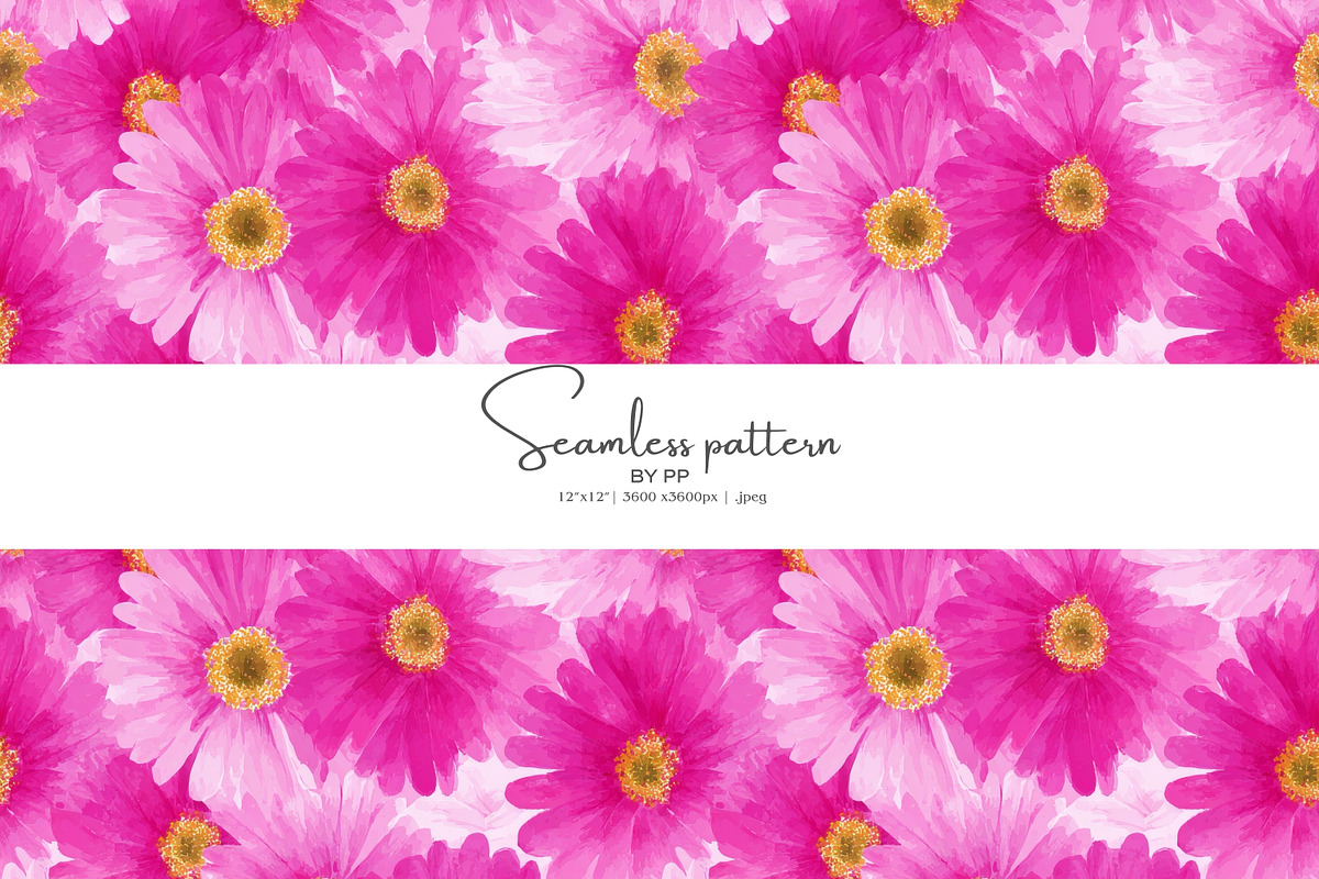 pink floral seamless pattern, a Pattern Graphic by Pink Studio Art (Photo 1 of 5)