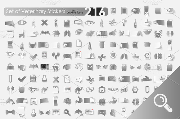 216 Veterinary Stickers