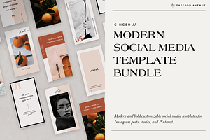 Ginger Modern Social Media Templates