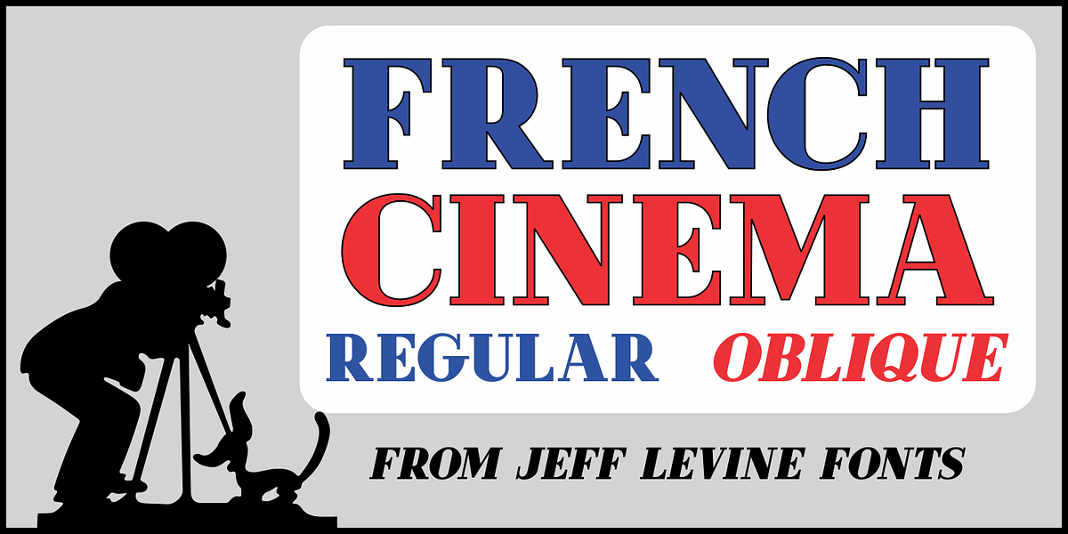 French Cinema JNL, a Serif Font by Jeff Levine Fonts (Photo 1 of 5)