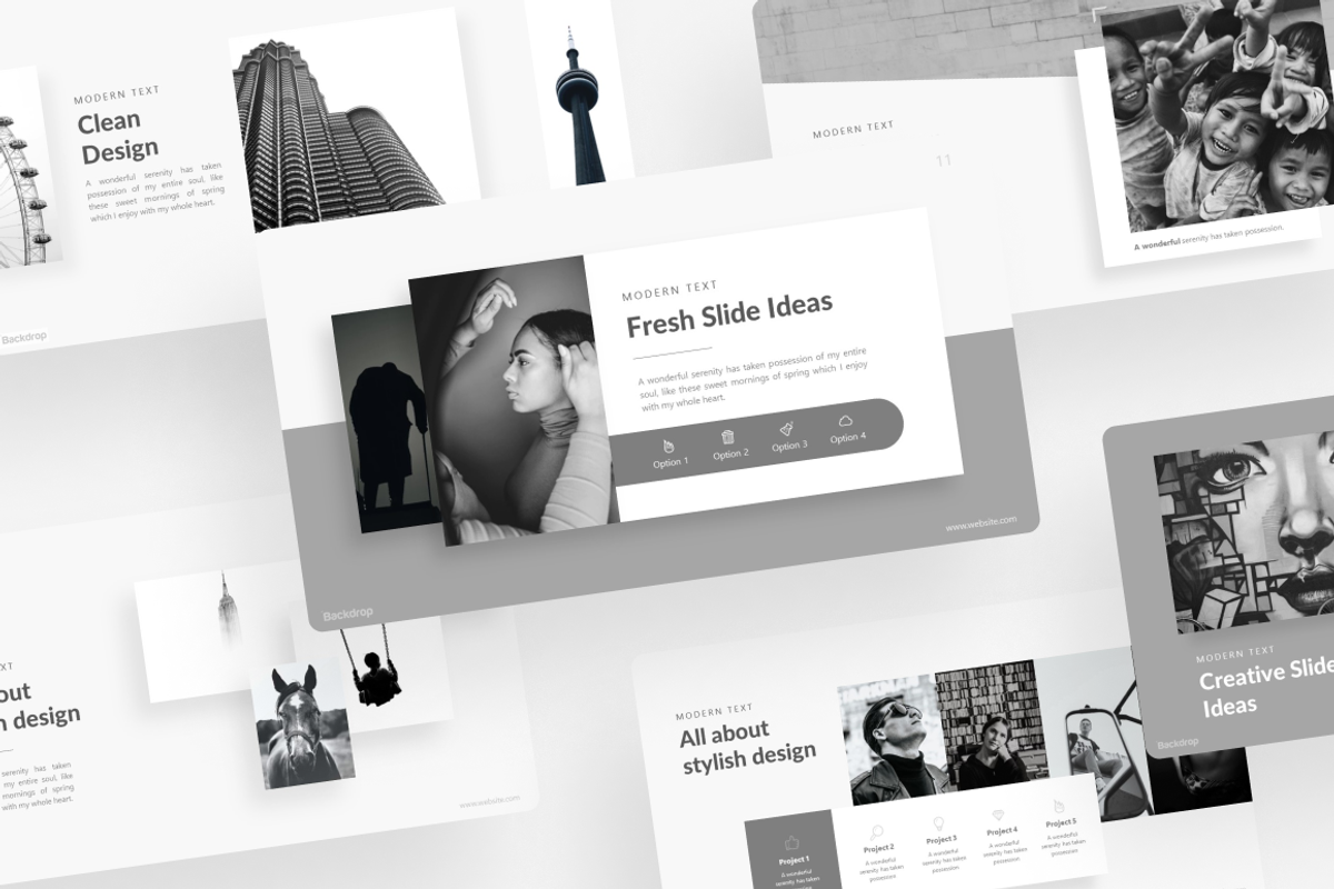 60.000+ Black and White Presentation, a Presentation Template by Brandearth RRGraph (Photo 6 of 13)