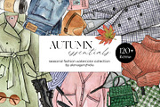 AUTUMN ESSENTIALS fashion watercolor, an Object Illustration by alenaganzhela (Thumbnail 1 of 14)