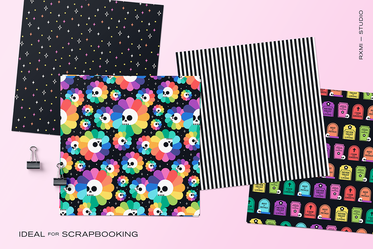 Psychedelic Halloween Pattern Set, a Pattern Graphic by Rxmi Studio (Photo 4 of 10)