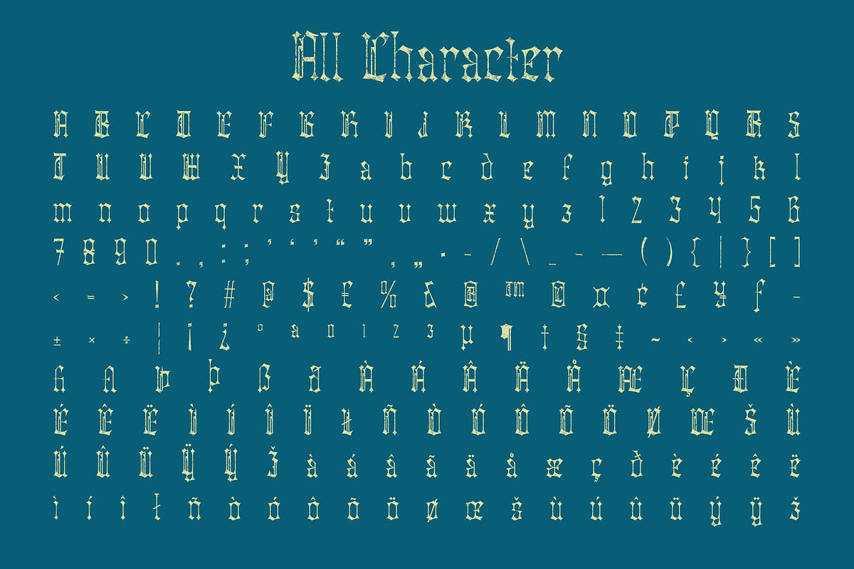 Atheris Stamp, a Blackletter Font by Craft Supply Co. (Photo 8 of 8)