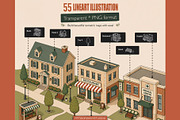 Isometric city creator illustration, an Object Illustration by PDknyStudio (Thumbnail 3 of 9)