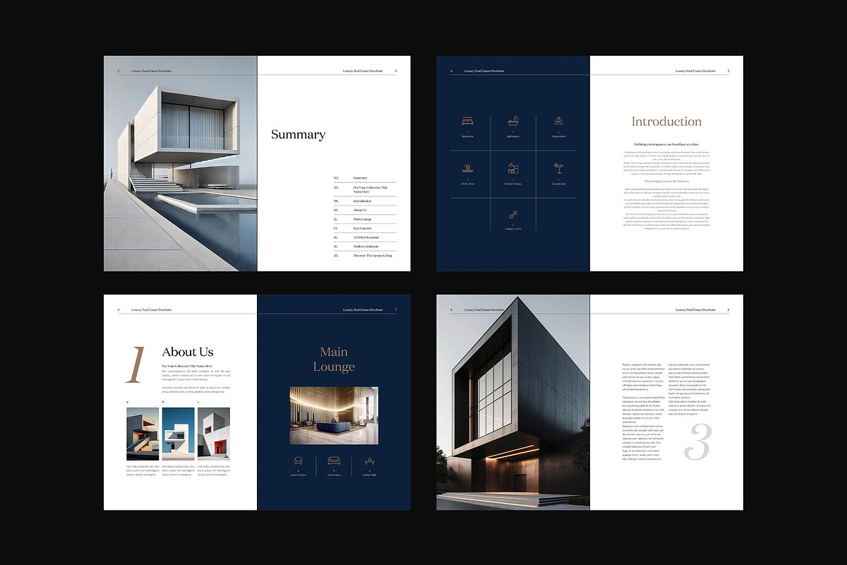 Luxury Real Estate Brochure Template, a Brochure Template by DesignCrest (Photo 3 of 14)