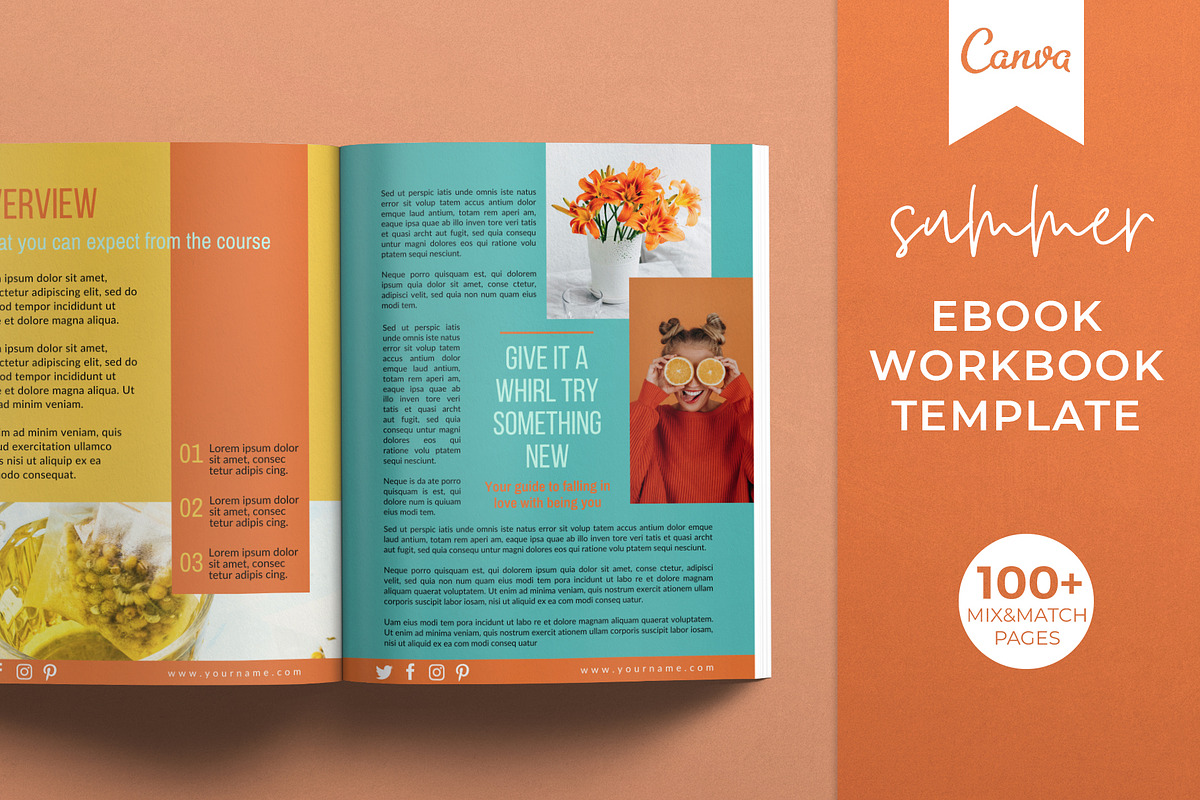 Canva Template for Ebook Workbook, a Templates & Theme by Miri Campbell