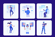 VR Illustration Art Set, a Technology Illustration by Brickclay (Thumbnail 7 of 9)