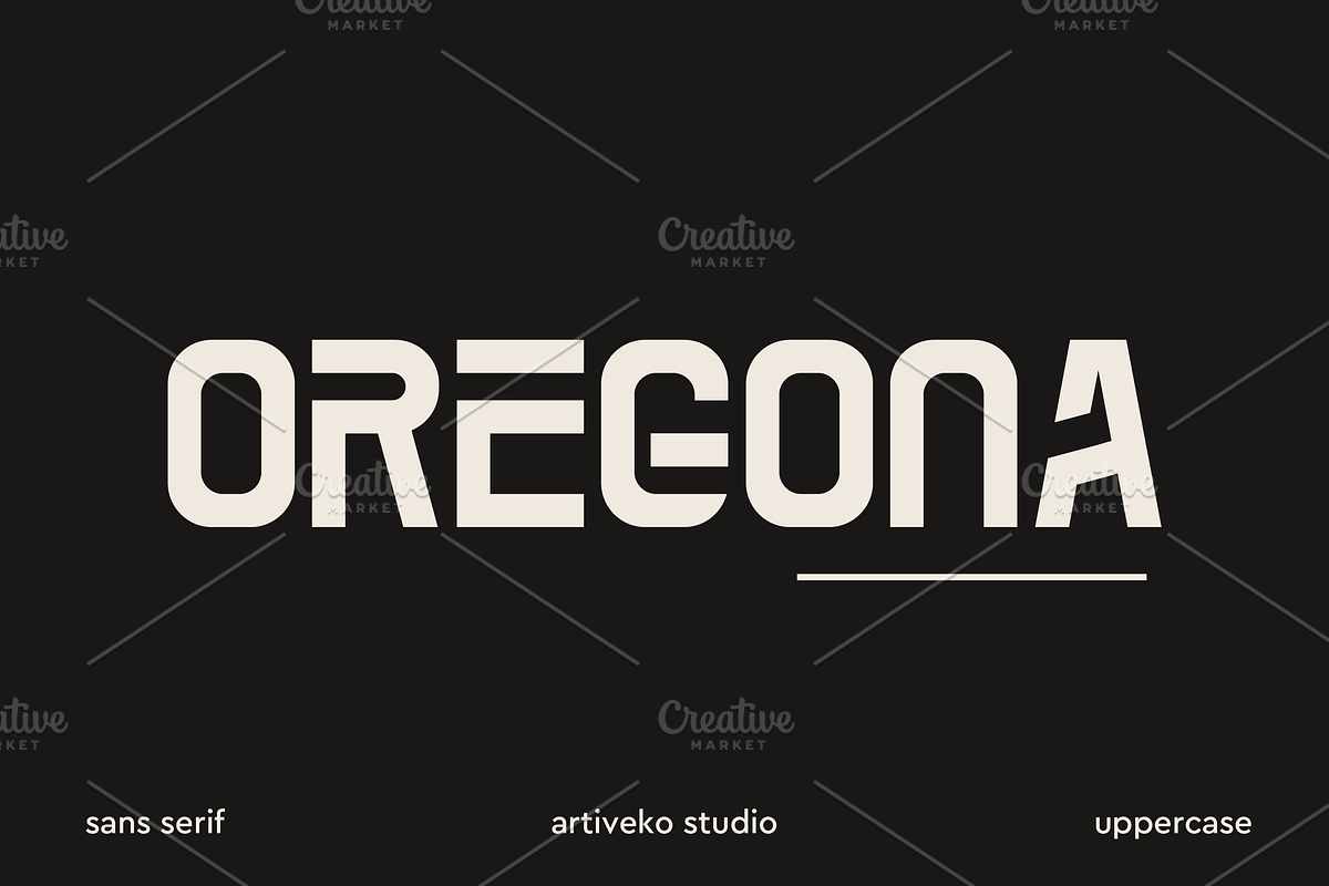 Oregona Condensed Sans Serif, a Sans Serif Font by Artiveko (Photo 1 of 10)