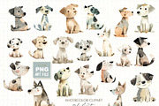Cute DOG clipart, an Animal Illustration by helloPAPER (Thumbnail 1 of 2)