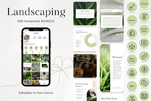 Gardening/Landscape Templates BUNDLE, a Social Media Template by PatternLab.