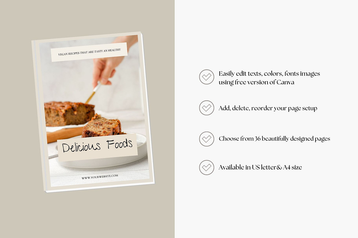 Recipe Template Canva, a Magazine Template by Deepa Template Studio (Photo 9 of 13)